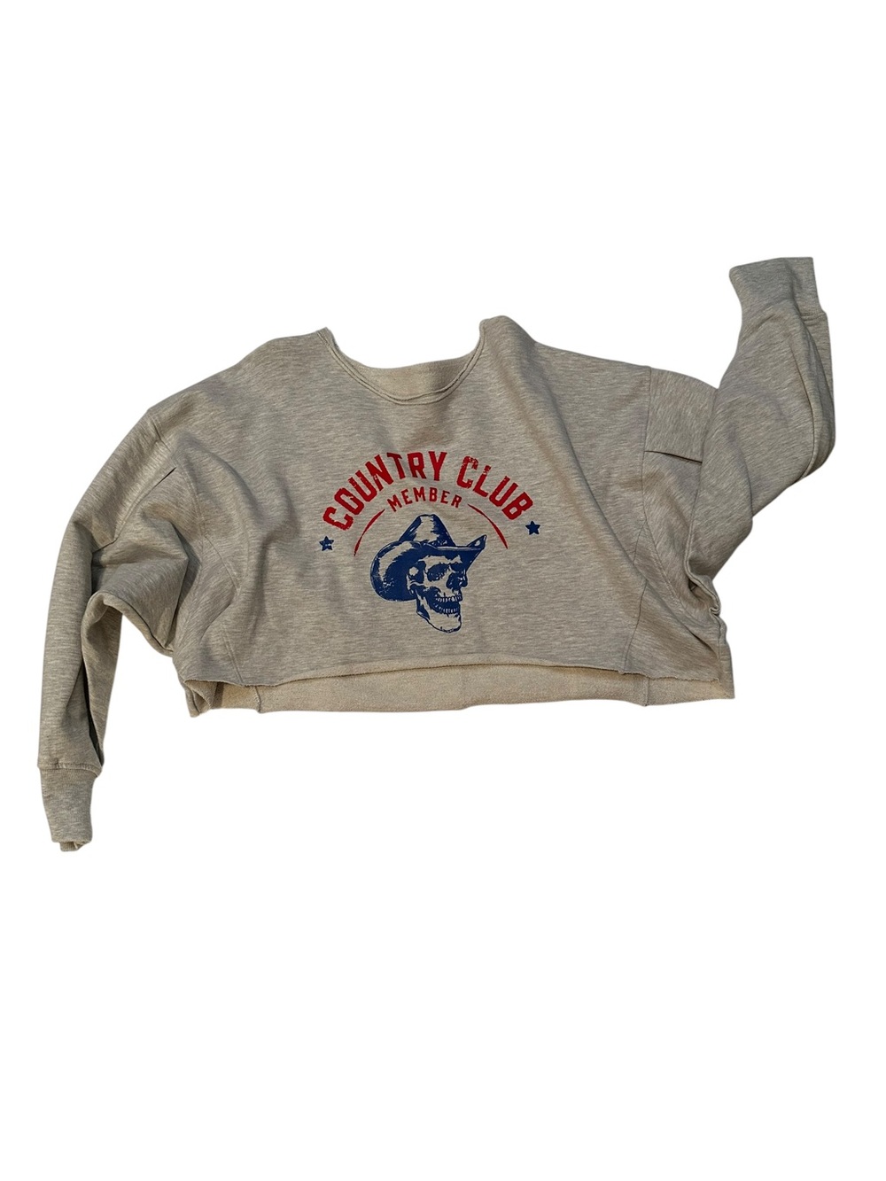 Pebby Forevee Country Club Member Cropped Sweatshirt - Gray